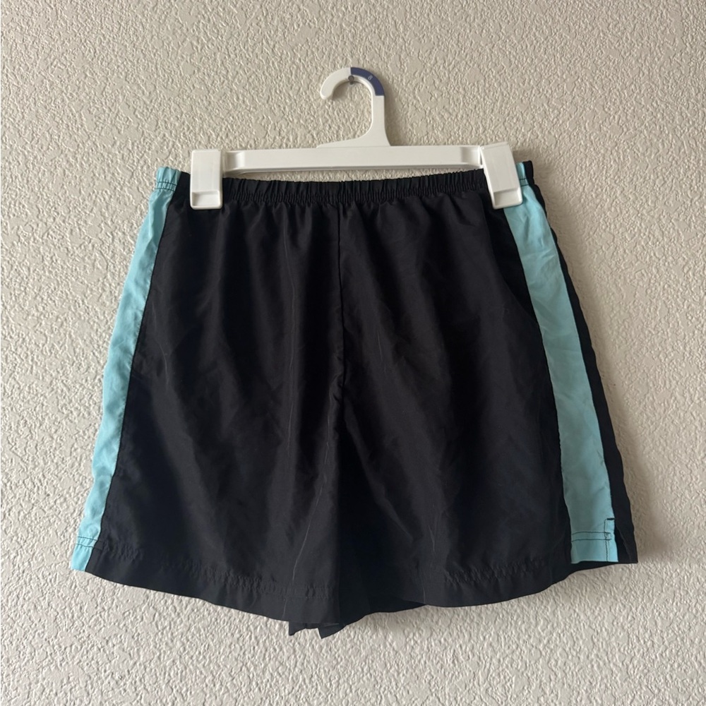 Prospirit Black and Light Blue Athletic Shorts